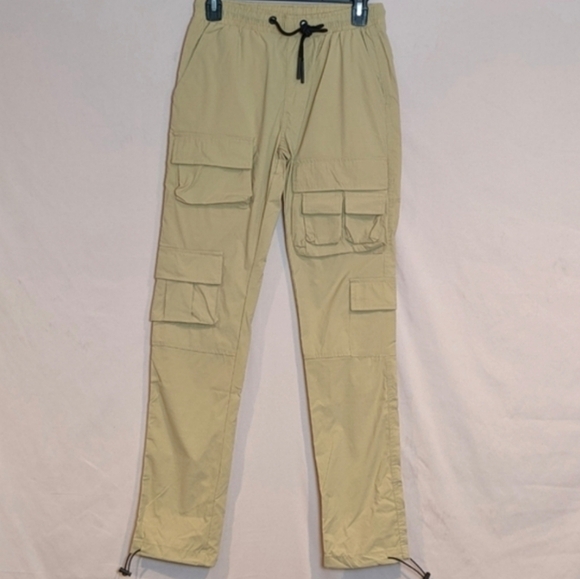 American Stitch Tan Neutral Nylon Multi Pocket Pants size Small - Picture 1 of 9